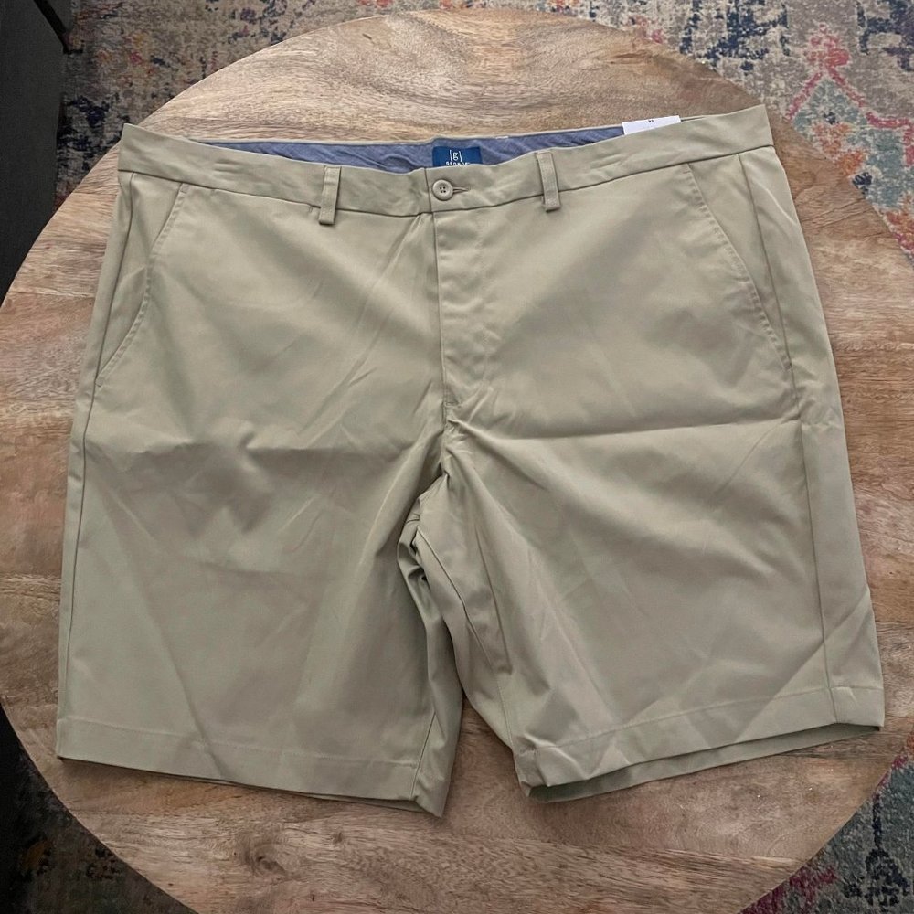 5/$20 NEW 44 Men's Khaki Flat Front Performance Shorts